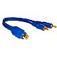Cabo Y RCA - 2 pontas RCA macho para 1 ponta RCA femea